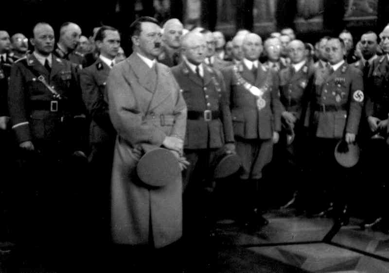 Adolf Hitler and mayor Krebs in Frankfurt's town hall
